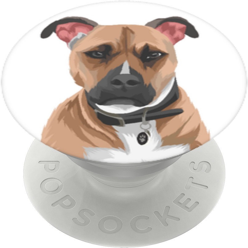 Boxer Dog Pop Socket Design PNG Image