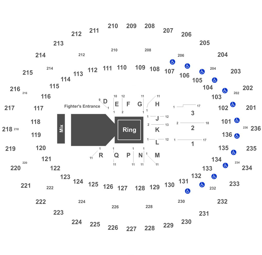 Boxing Arena Seating Chart PNG Image