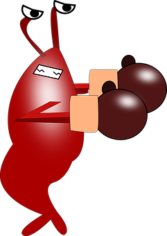 Boxing Red Blood Cell Cartoon PNG Image