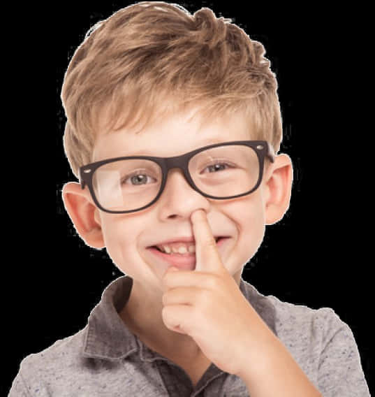 Boy Picking Nose PNG Image