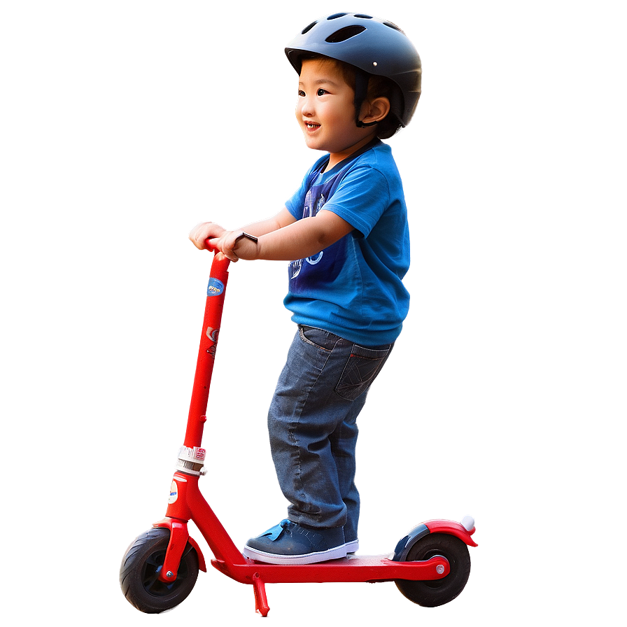 Boy Riding Scooter Png 05212024 PNG Image