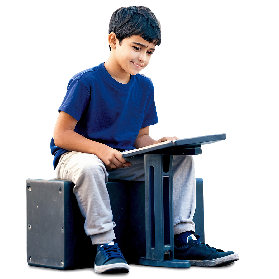 Boy With Computer Png 05212024 PNG Image