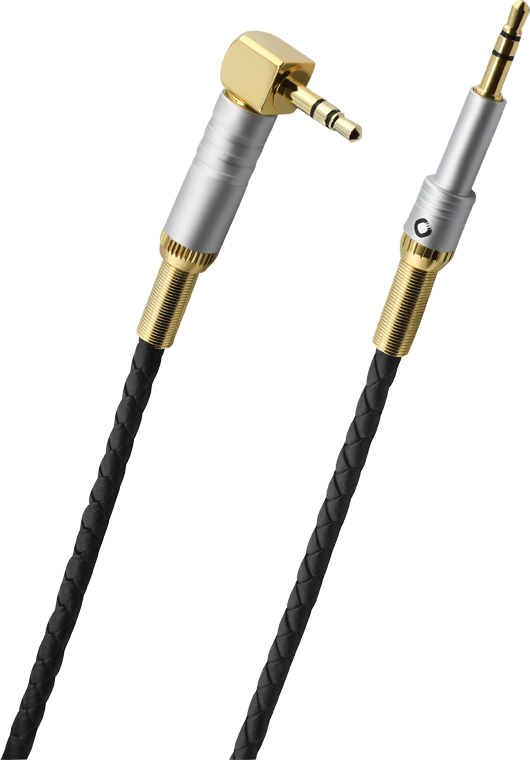 Braided Audio Cable Connectors PNG Image