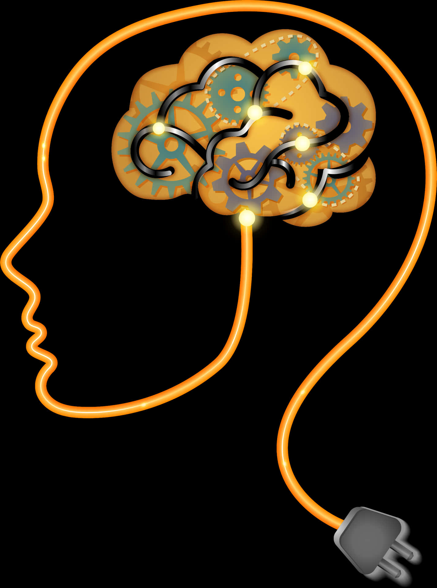 Brain Power Concept Illustration PNG Image