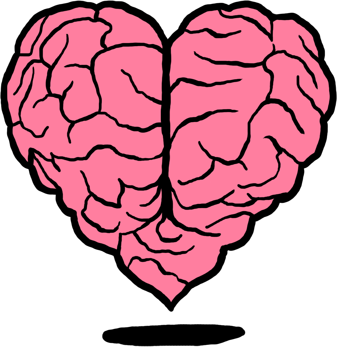 Brain Shaped Heart Illustration PNG Image