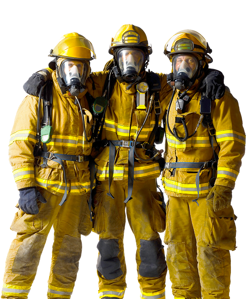 Brave_ Firefighters_in_ Gear.png PNG Image