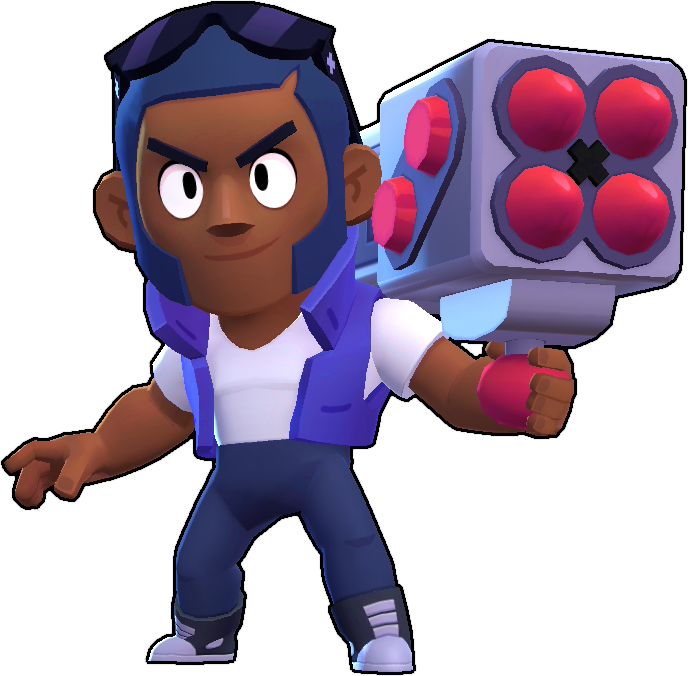 Brawl Stars Characterwith Blaster PNG Image