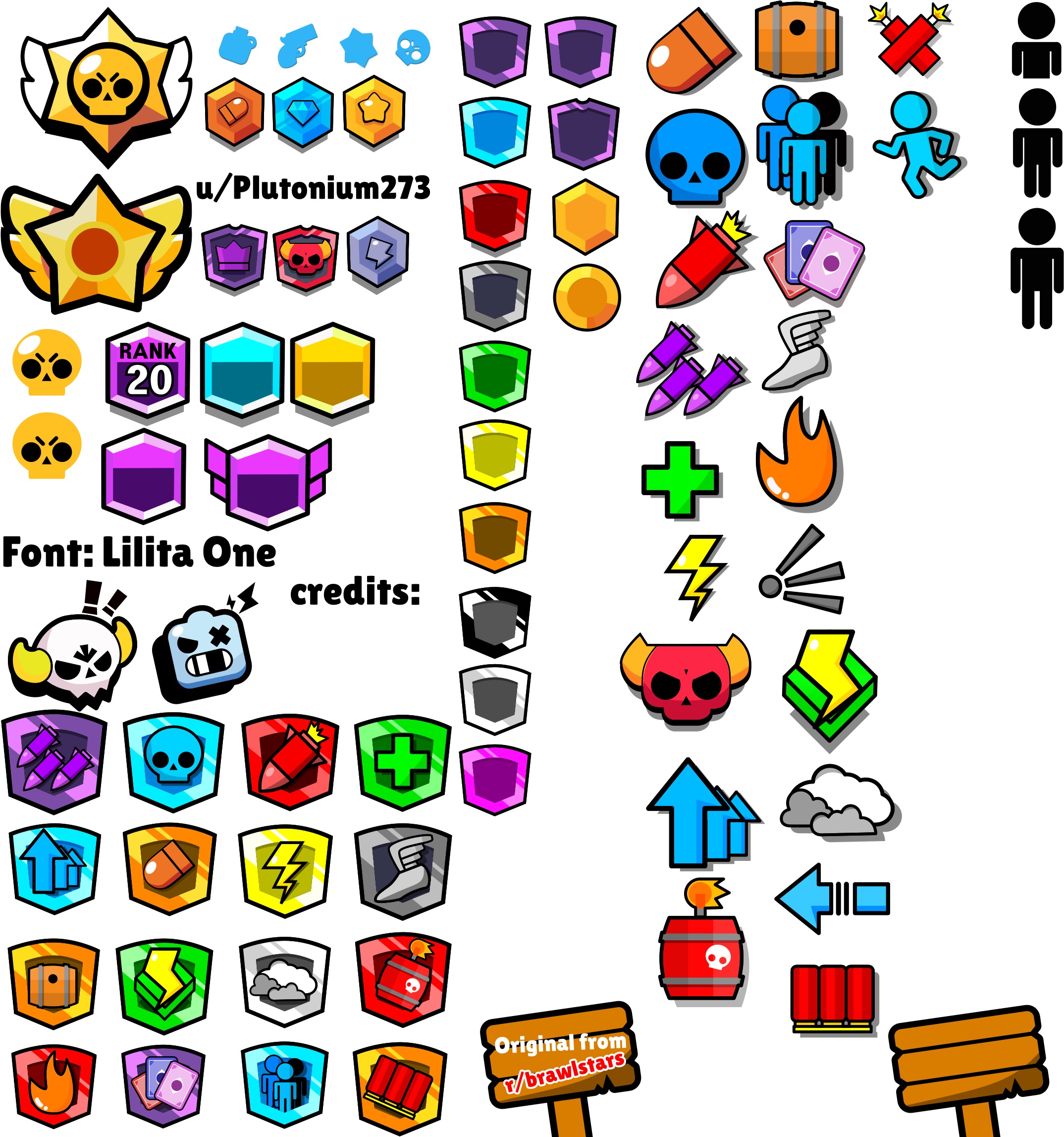 Brawl Stars Icon Collection PNG Image