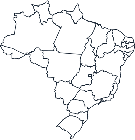 Brazil Outline Map PNG Image