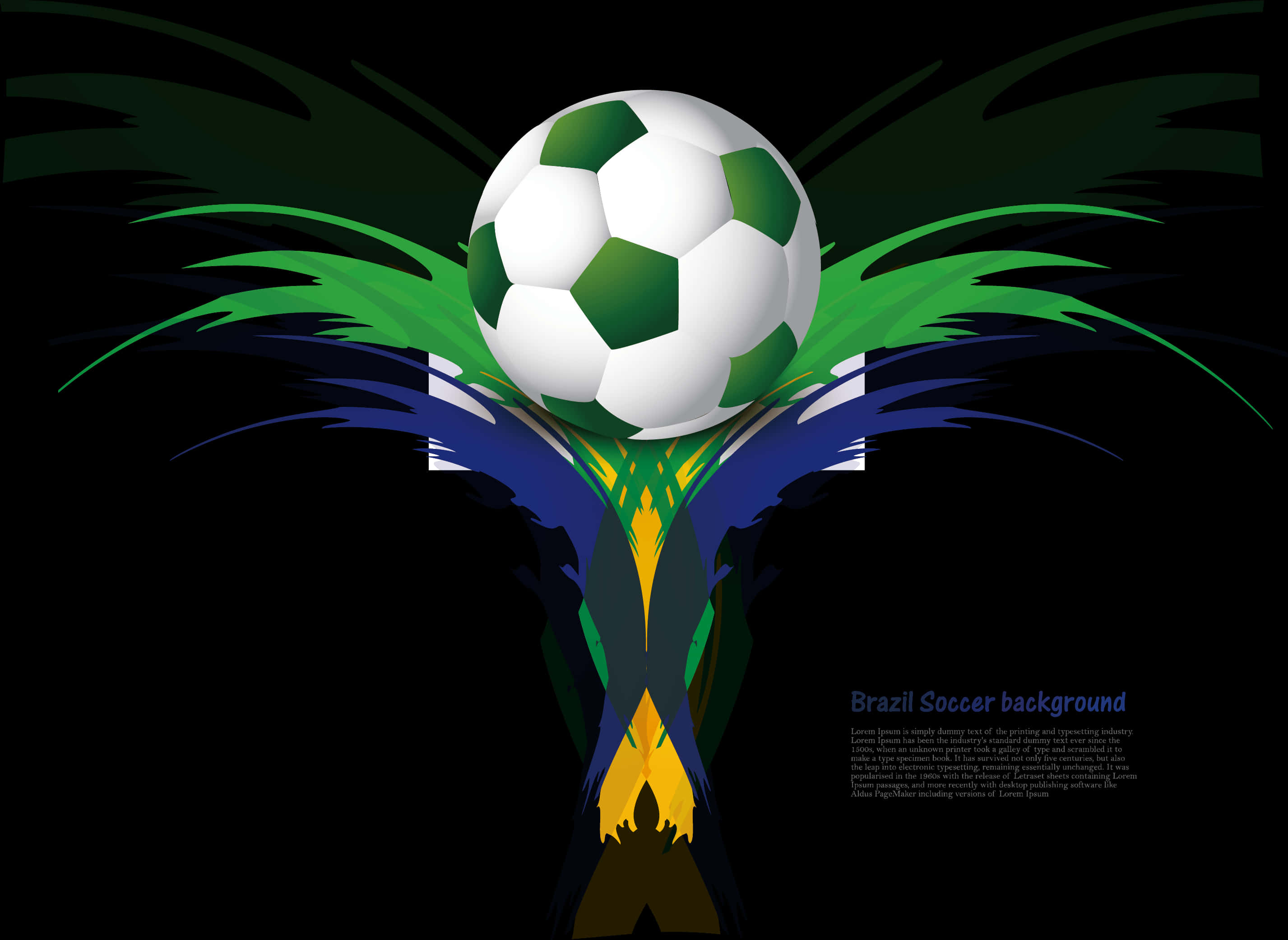 Brazil Soccer Background Illustration PNG Image