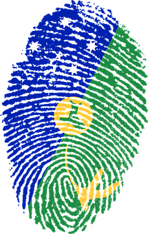 Brazilian Flag Fingerprint PNG Image