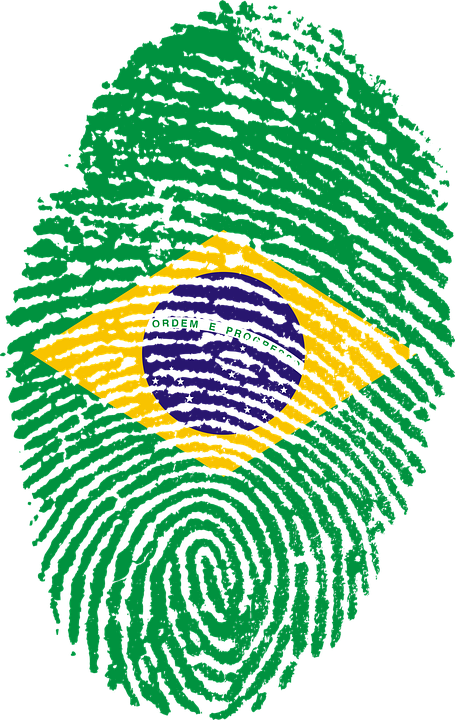 Brazilian Flag Fingerprint PNG Image