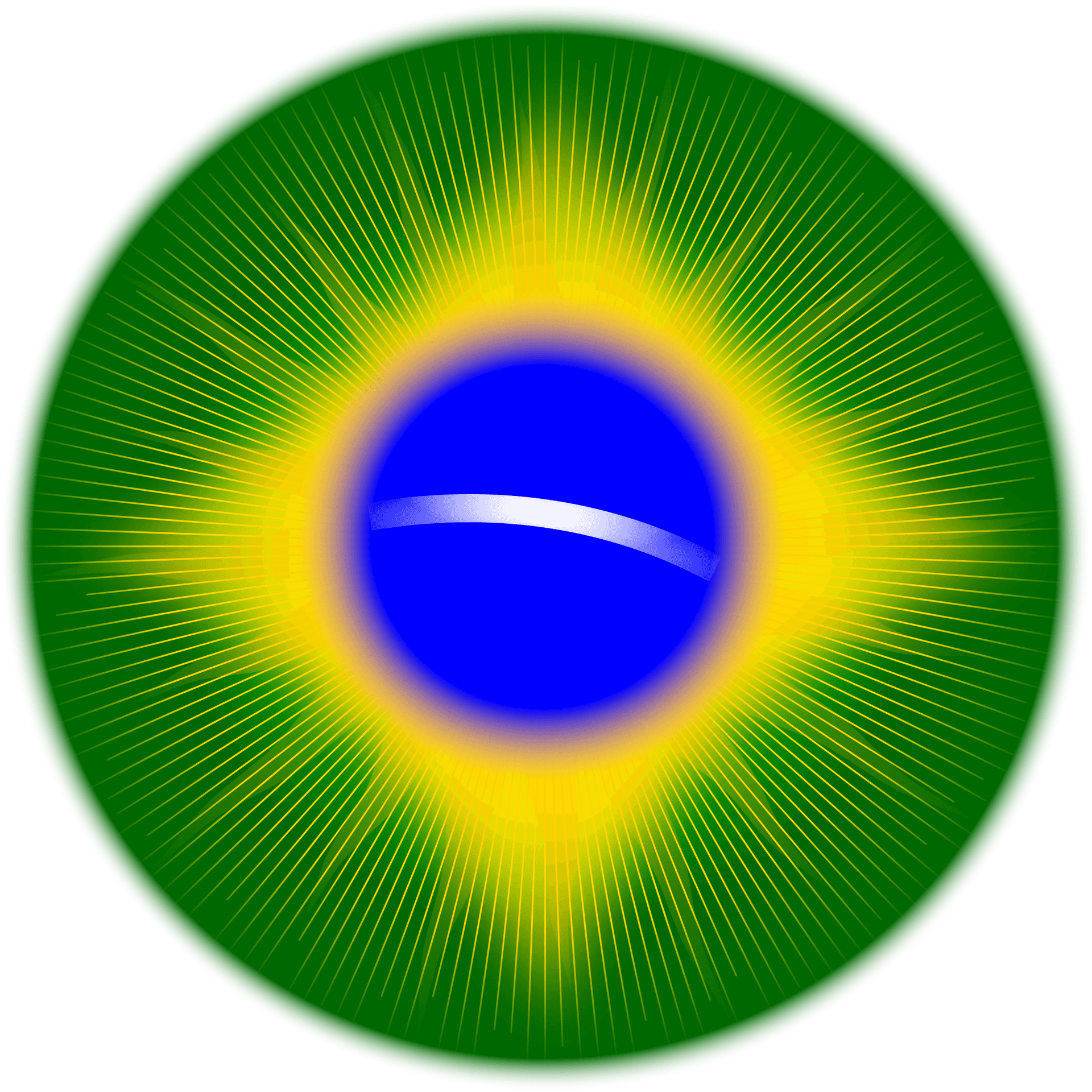 Brazilian Flag Stylized Graphic PNG Image