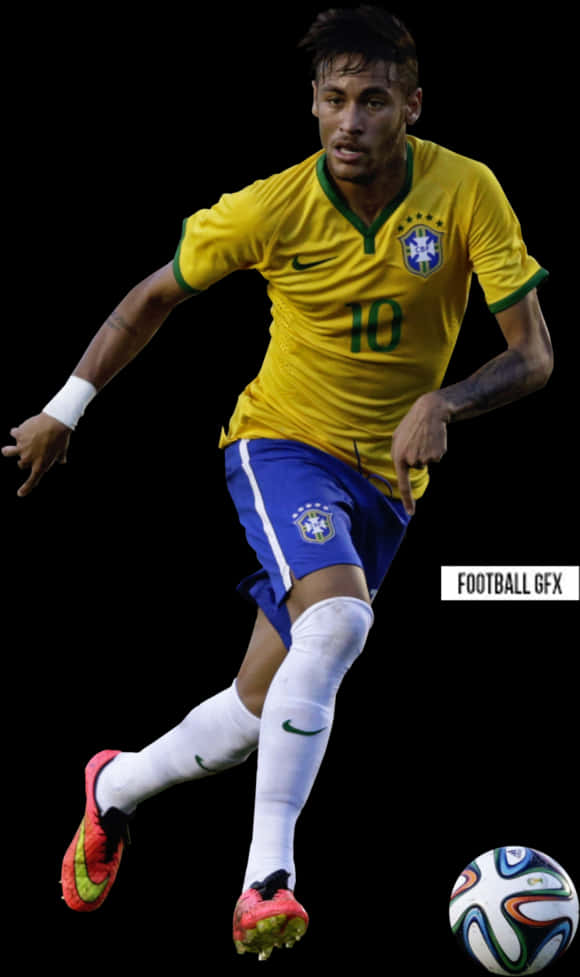 Brazilian Soccer Player Number10 PNG Image