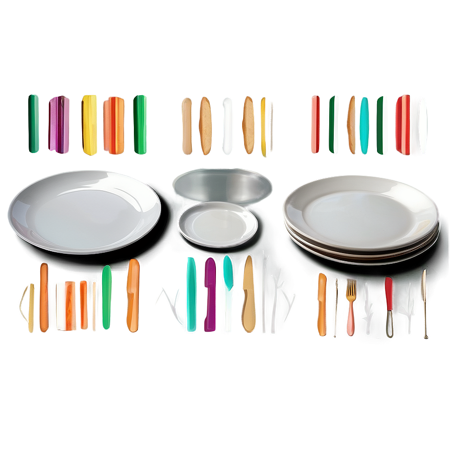 Bread Plates Set Png 2 PNG Image