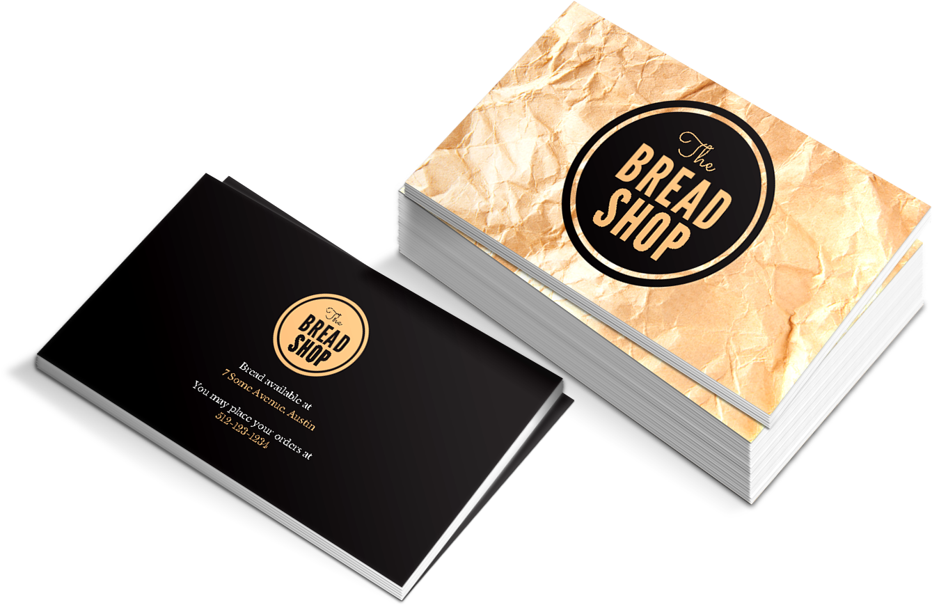 Bread Shop Business Cards Design PNG Image