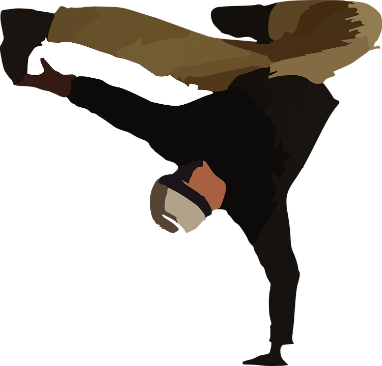 Breakdancer Inverted Freeze Position PNG Image