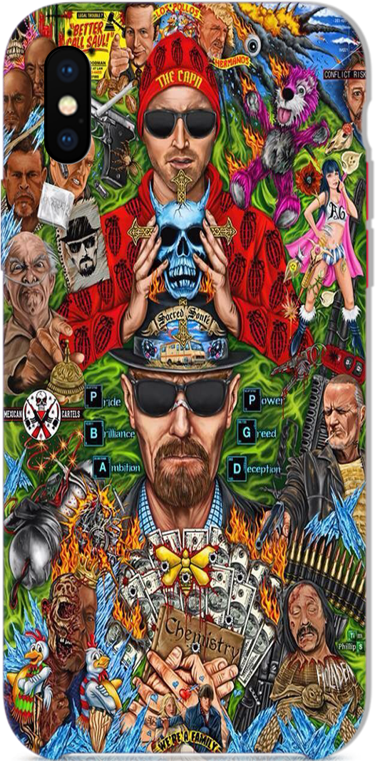 Breaking Bad Collage Phone Case PNG Image