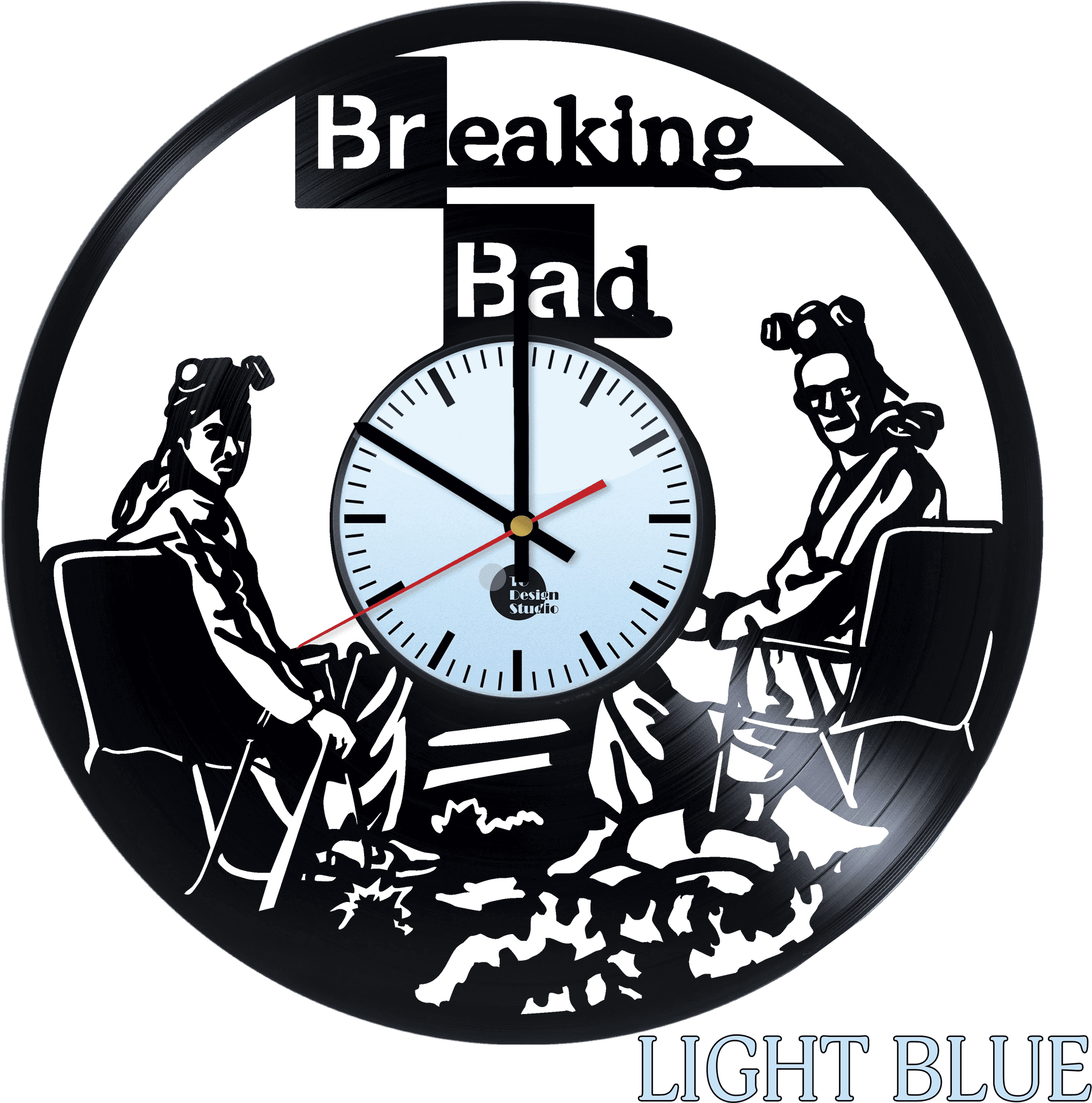 Breaking Bad Themed Wall Clock PNG Image