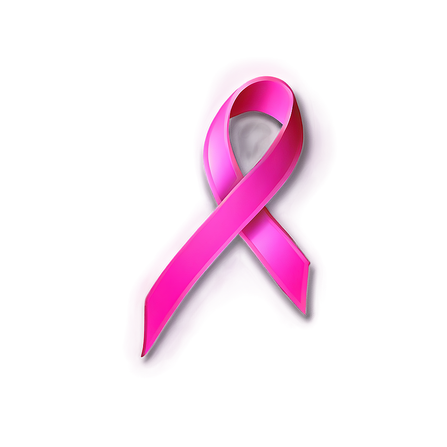 Breast Cancer Ribbon In 3d Png Abq PNG Image