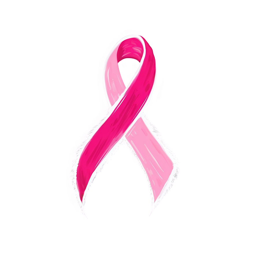 Breast Cancer Ribbon In Brush Stroke Png Tgc PNG Image