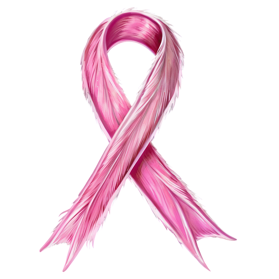 Breast Cancer Ribbon With Feathers Png 84 PNG Image