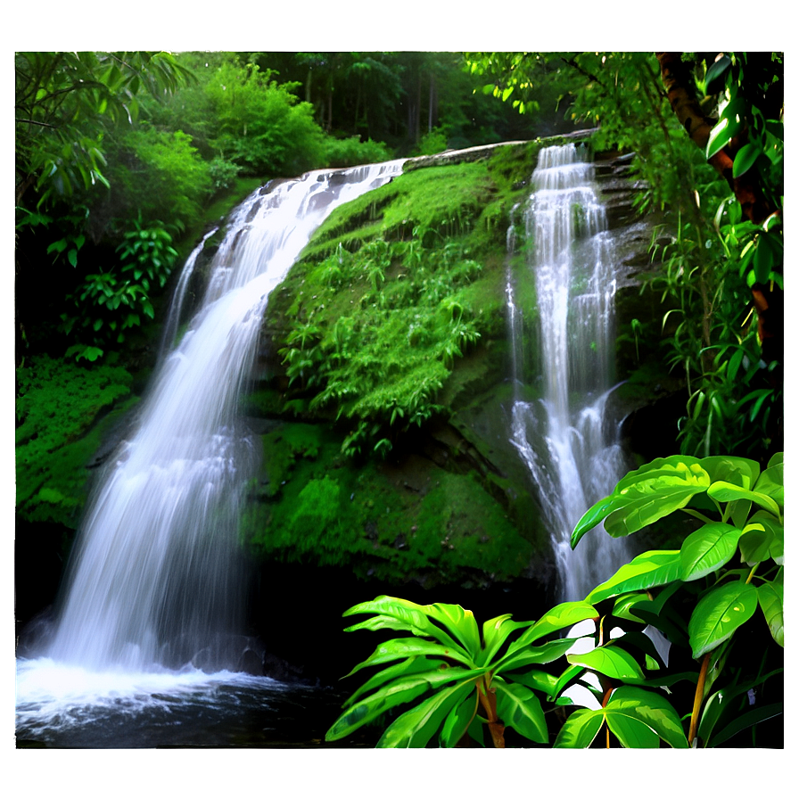 Breathtaking Natural Waterfall Png Tit24 PNG Image