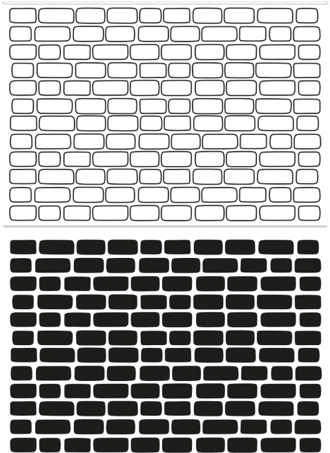 Brick Wall Illusion Graphic PNG Image