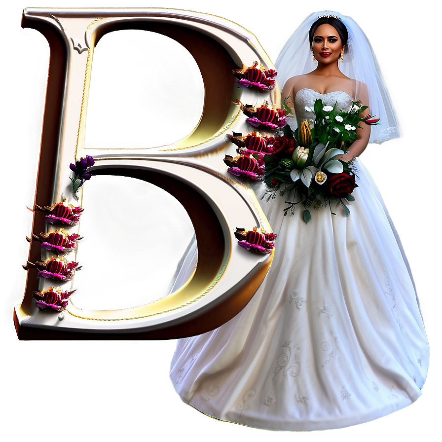 Bridal Inspired Letter B Png 40 PNG Image