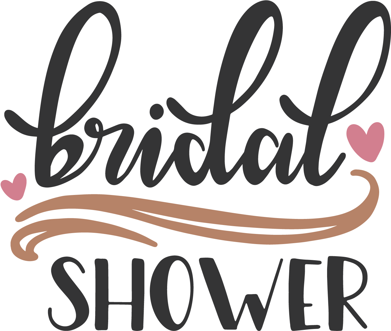 Bridal Shower Calligraphy PNG Image