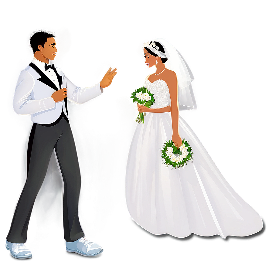 Bride And Groom Outline Png 2 PNG Image