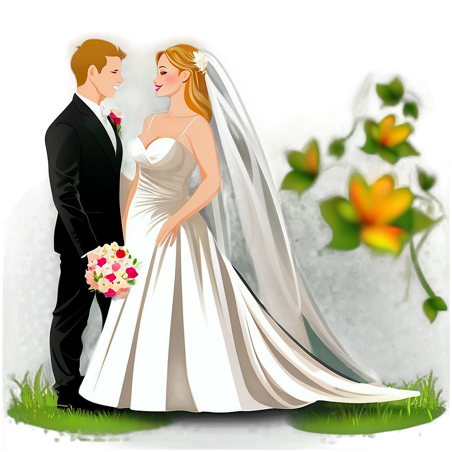 Bride And Groom Vector Png Nqi90 PNG Image