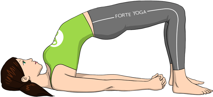 Bridge Pose Yoga Position Illustration PNG Image