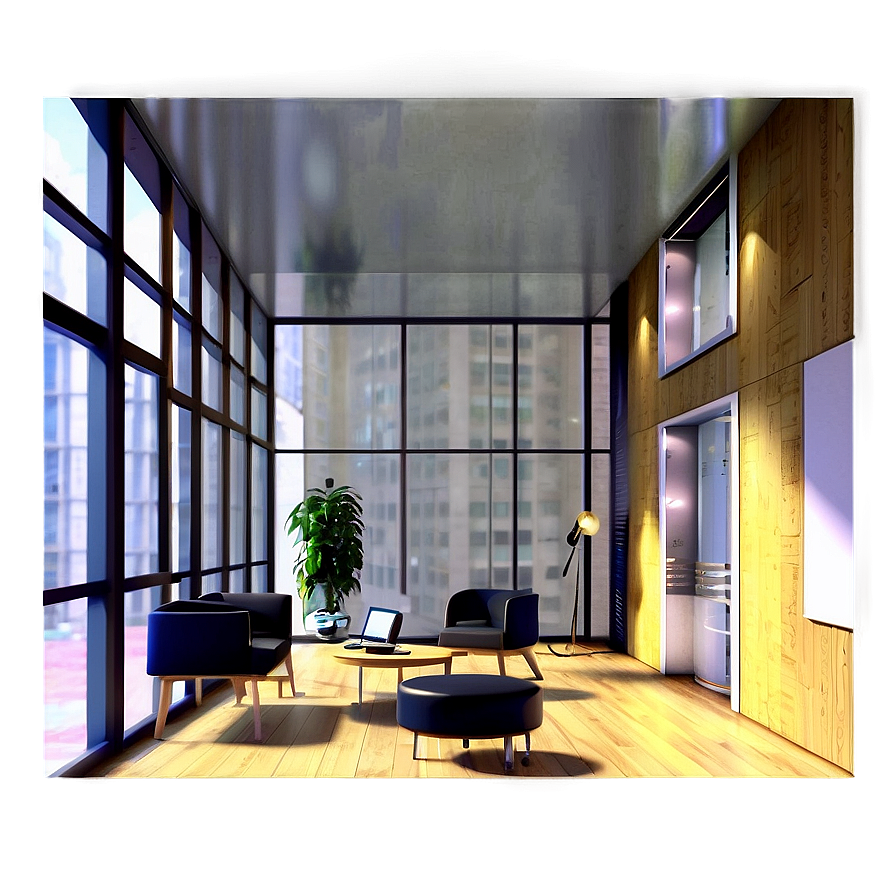 Bright Apartment Office Space Png 05242024 PNG Image