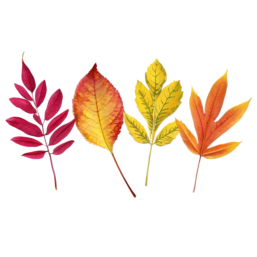 Bright Autumn Leaves Png Vxe PNG Image