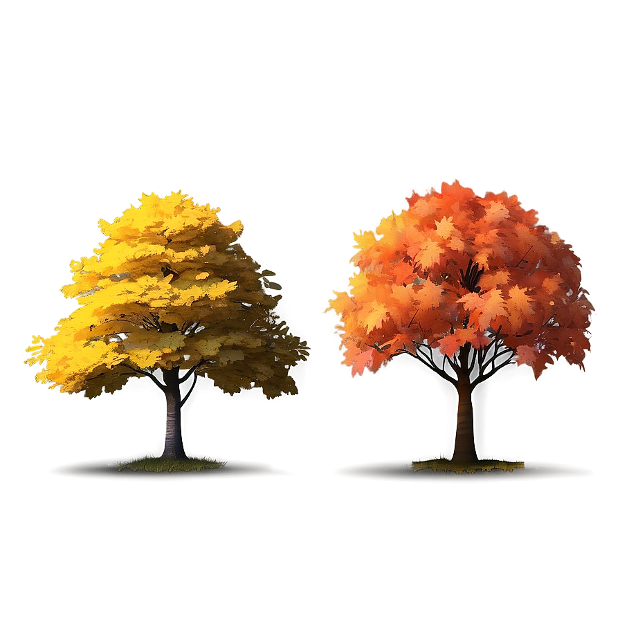 Bright Autumnal Trees Png Wpr PNG Image