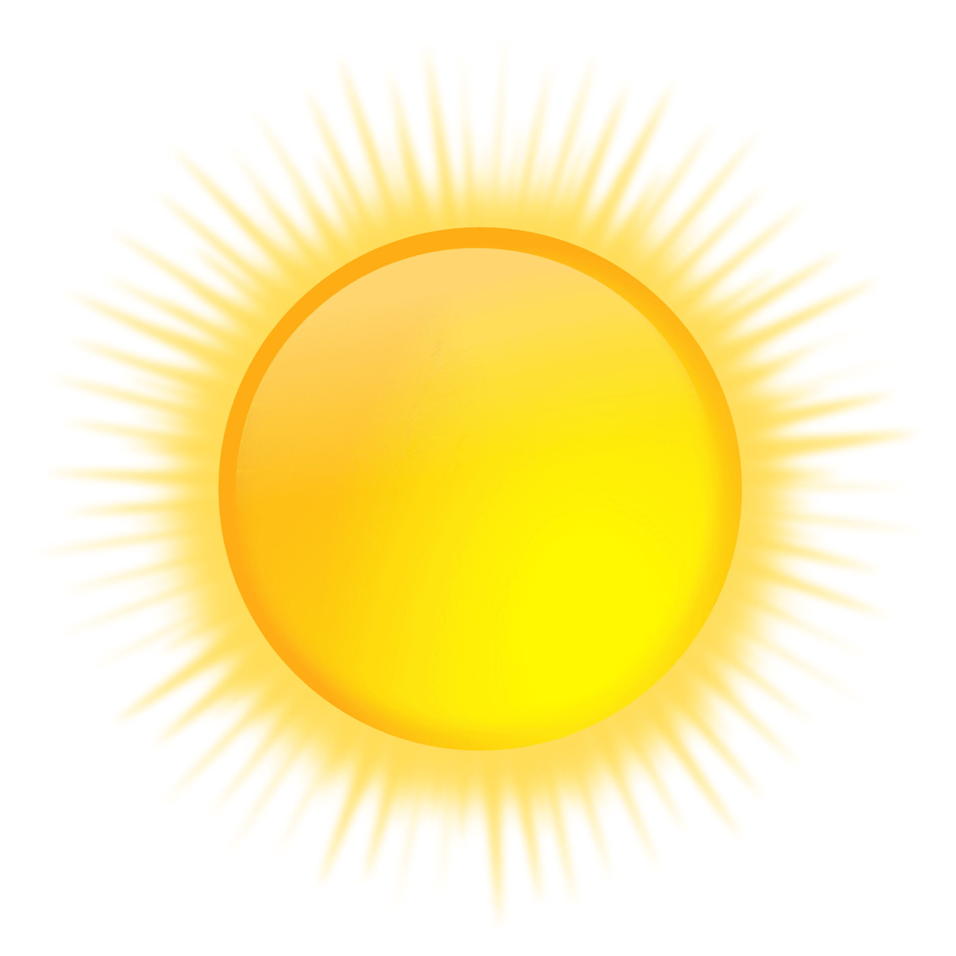 Bright Cartoon Sun Illustration PNG Image