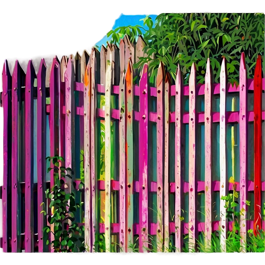 Bright Colored Fence Png 05242024 PNG Image