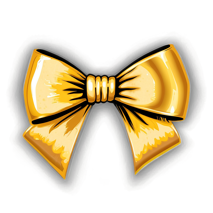 Bright Gold Bow Png Bcj PNG Image