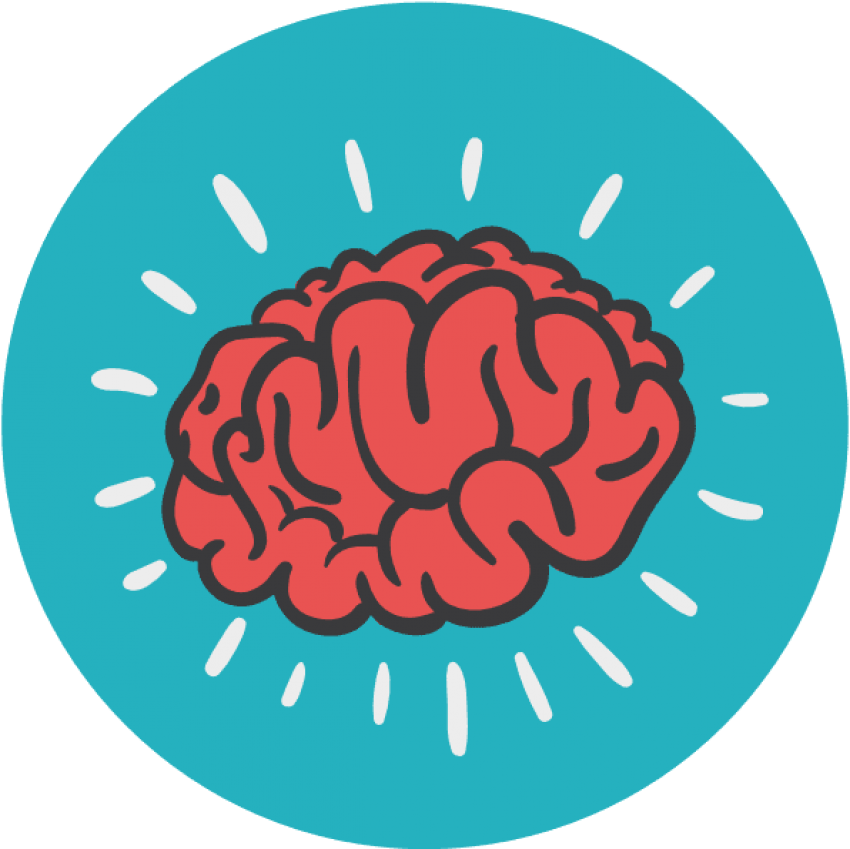 Bright Idea Brain Illustration PNG Image