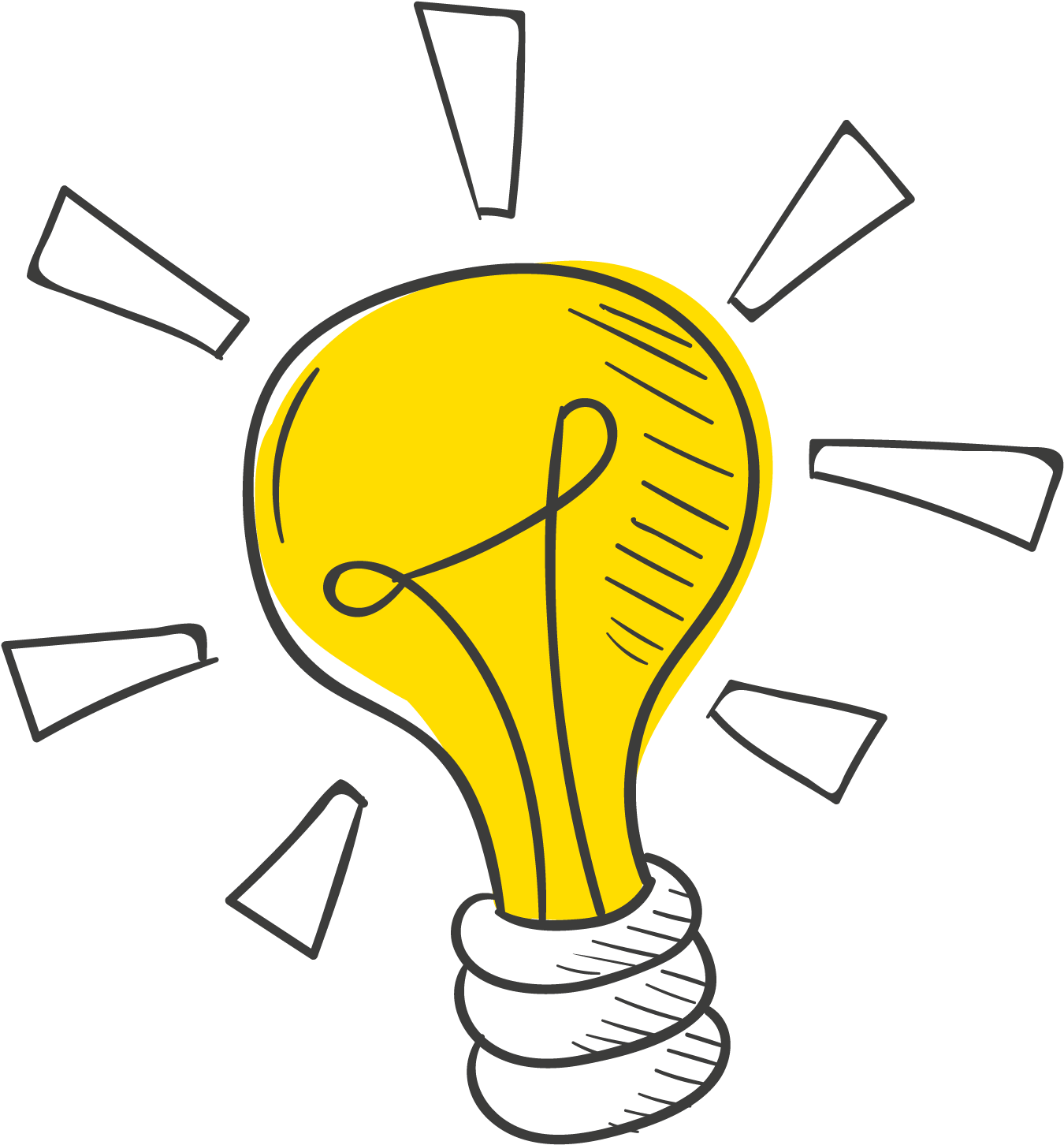 Bright Idea Illustration PNG Image