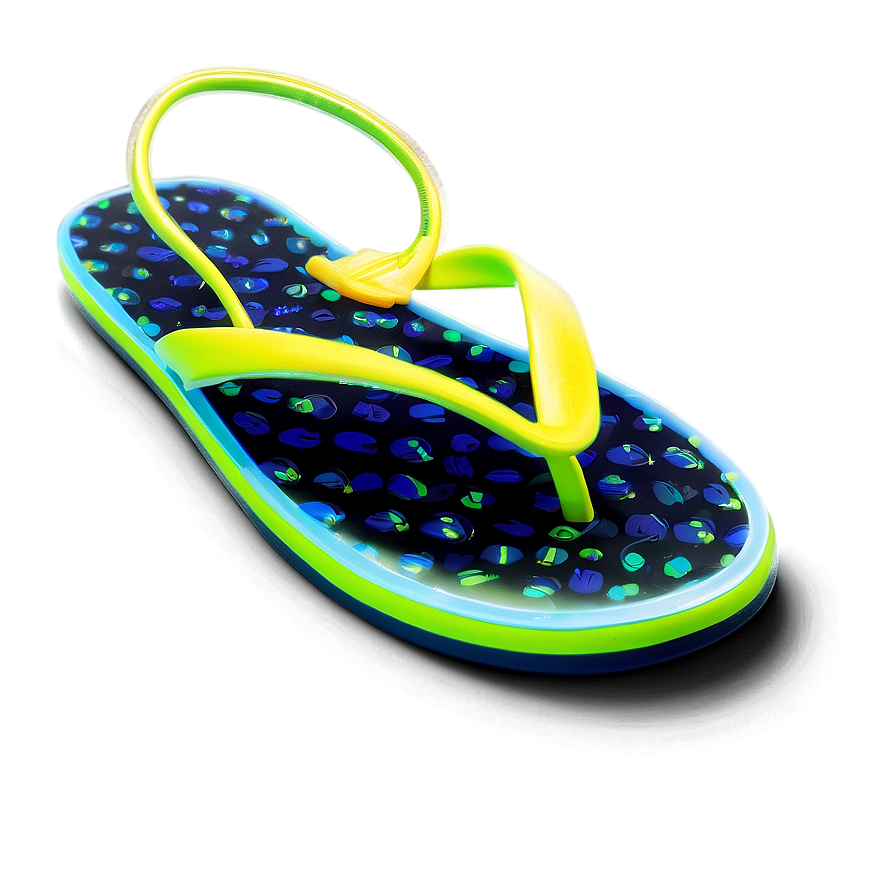 Bright Neon Flip Flop Png Qfh PNG Image