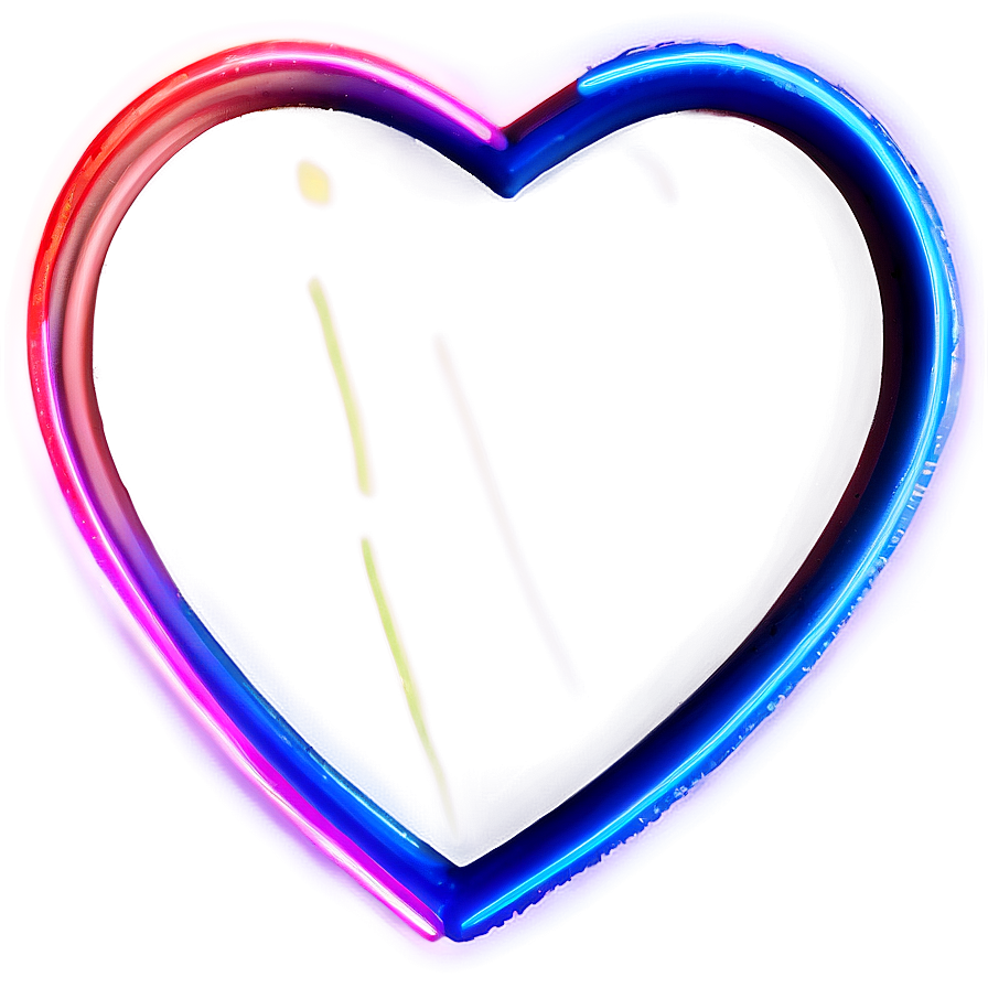 Bright Neon Heart Png 06122024 PNG Image