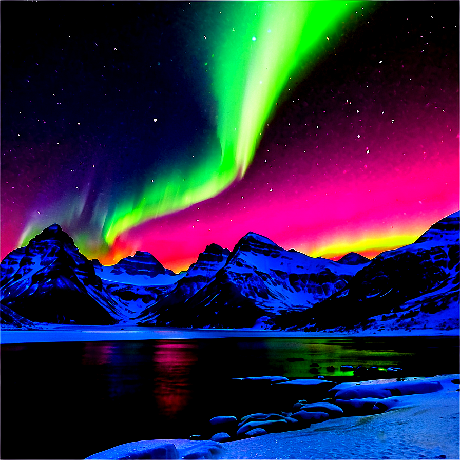 Bright Northern Lights Landscape Png 06232024 PNG Image