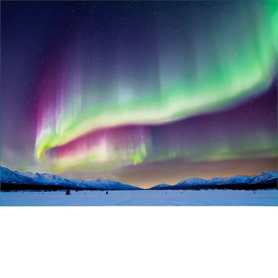 Bright Northern Lights Landscape Png Dcc23 PNG Image