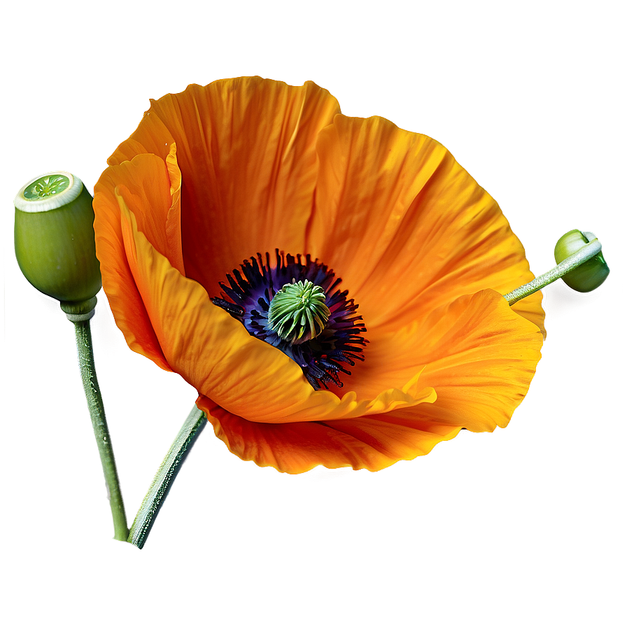 Bright Orange Poppy Png Yng9 PNG Image