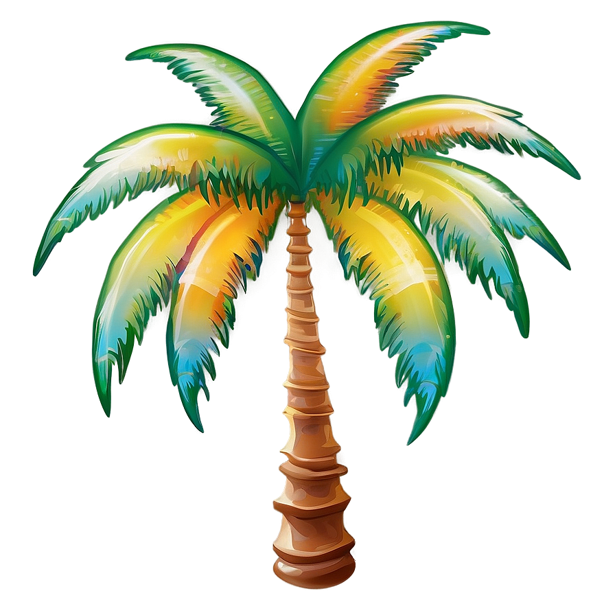 Bright Palm Tree Emoji Png Qsx PNG Image