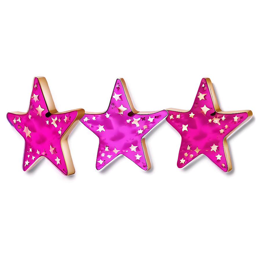 Bright Pink Stars Png 4 PNG Image