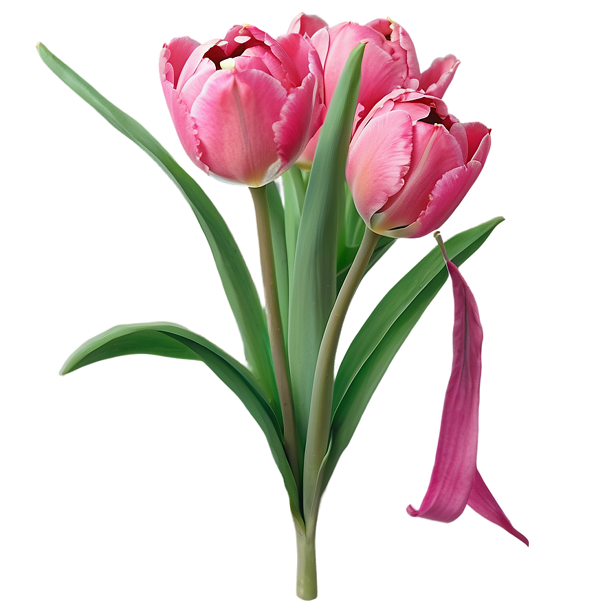 Bright Pink Tulips Png Uha PNG Image