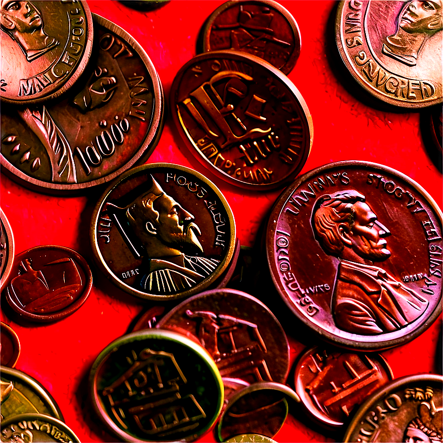 Bright Red Penny Png Agh82 PNG Image